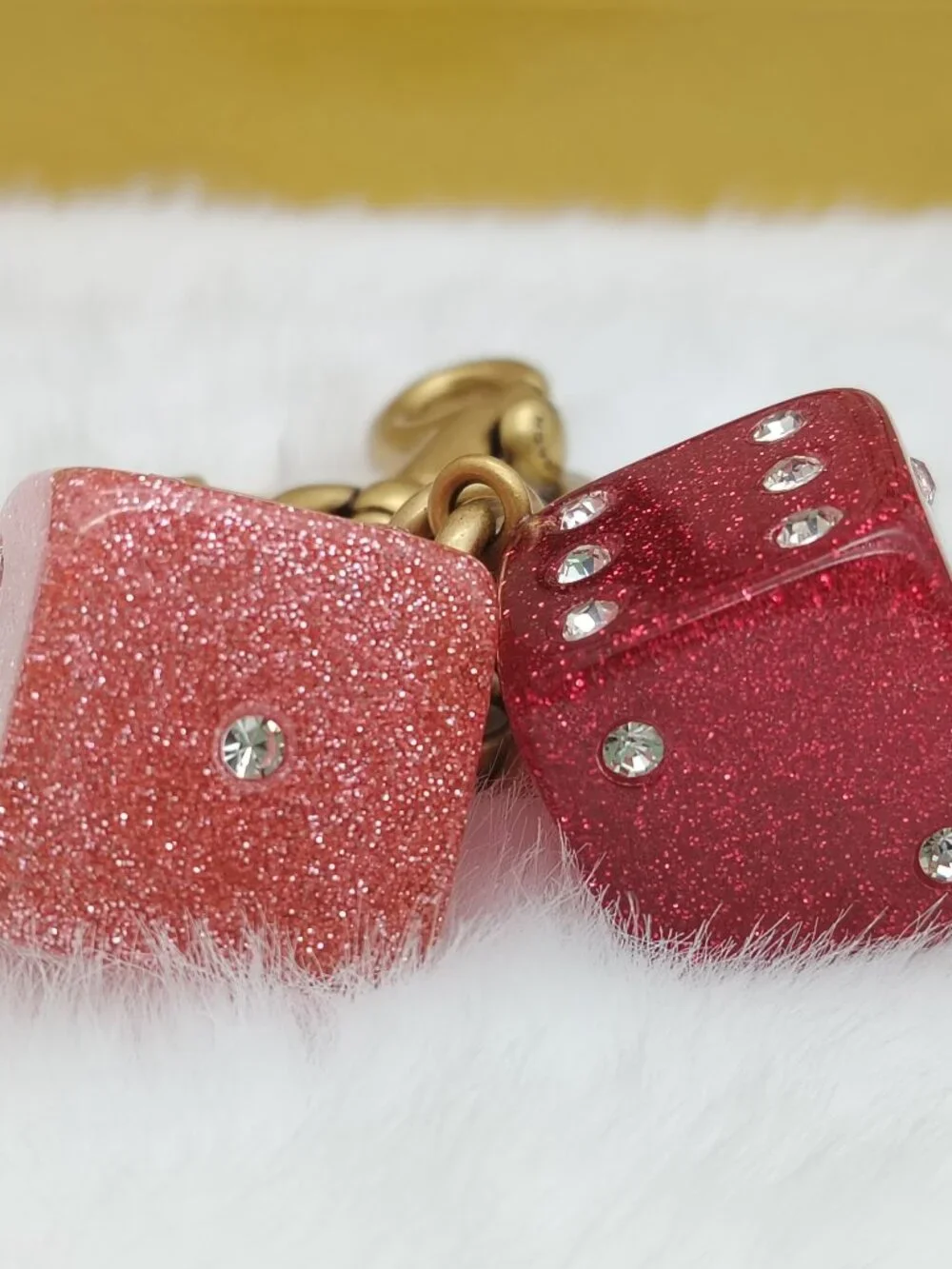 Coach Dice Bag Charm Keychain Coach Bag Accessories